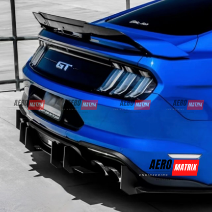 Ford Mustang Mk6.5 2018–2024 Rear Diffuser (Gloss Black)