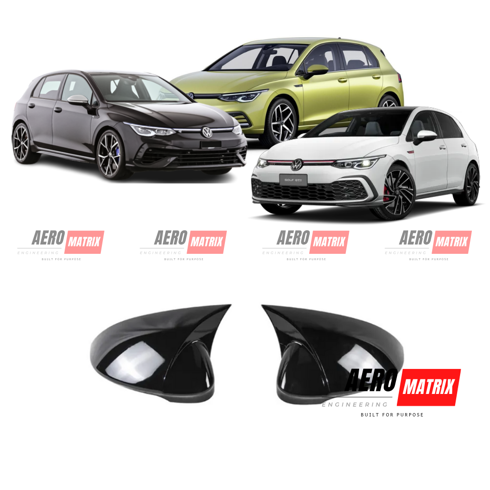 Volkswagen Golf Mk8 / Mk8.5 Mirror Covers – Gloss Black