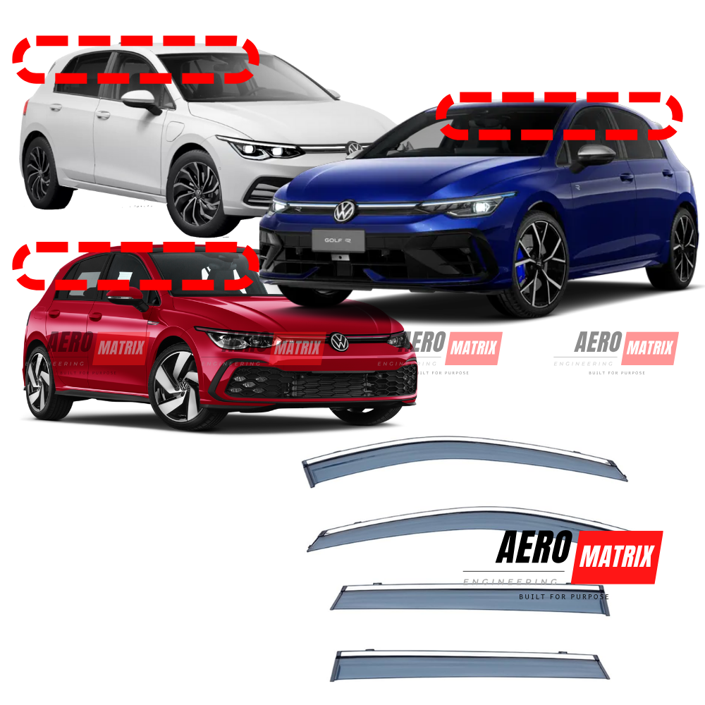 Volkswagen Golf Mk8 / Mk8.5 Window Visors – Tinted Polycarbonate