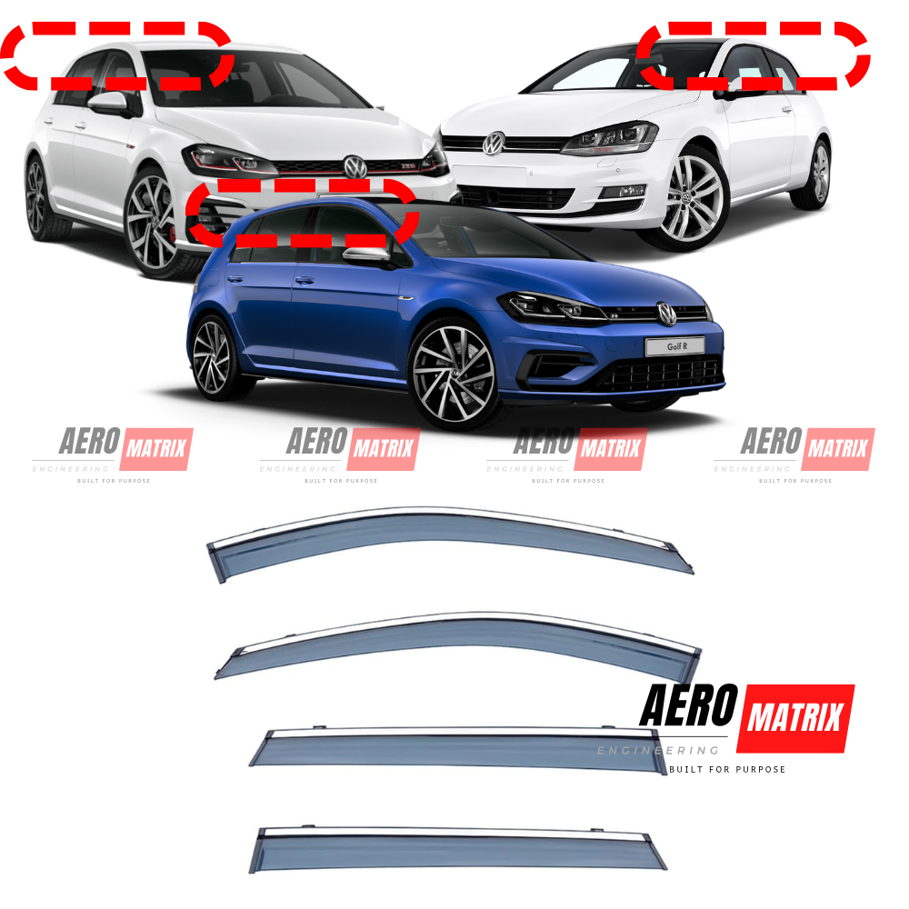 Volkswagen Golf Mk7 / Mk7.5 Window Visors – Tinted Polycarbonate