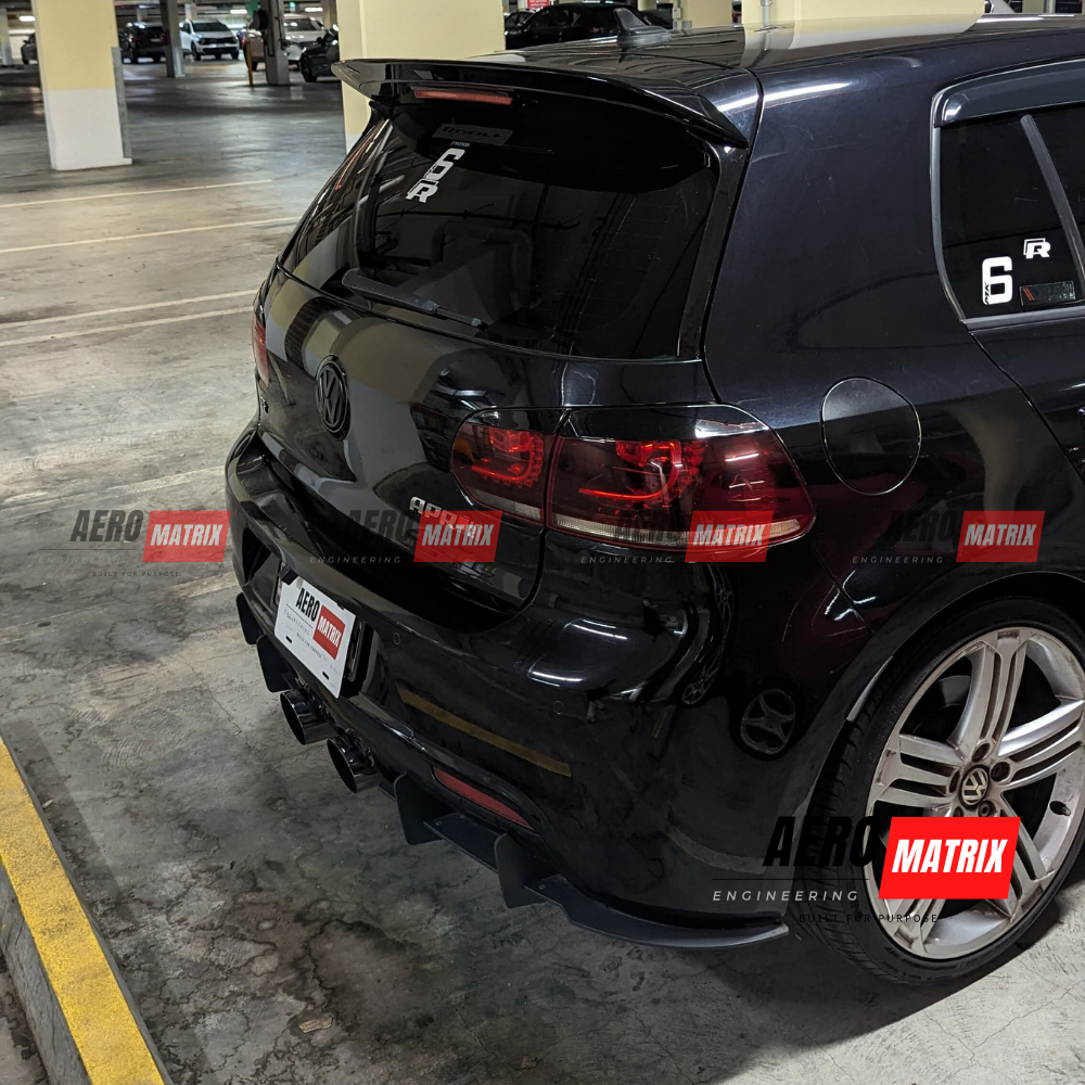 Volkswagen Golf Mk6 Revosport Style Rear Spoiler (Gloss Black)