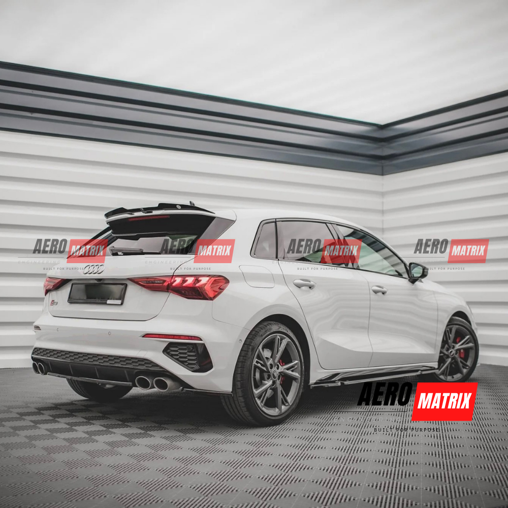 Audi S3 8V 2021–2024 Hatch Side Skirting (Gloss Black)