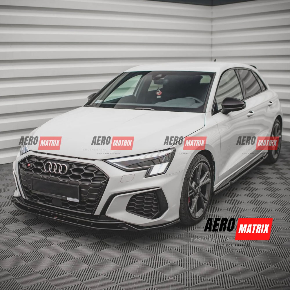 Audi S3 8V 2021–2024 Hatch Side Skirting (Gloss Black)