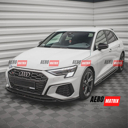 Audi S3 8V 2021–2024 Hatch Side Skirting (Gloss Black)