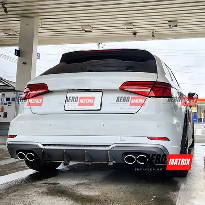 Audi RS3 8V 2017–2020 Facelift Hatchback Rear Diffuser (Gloss Black)