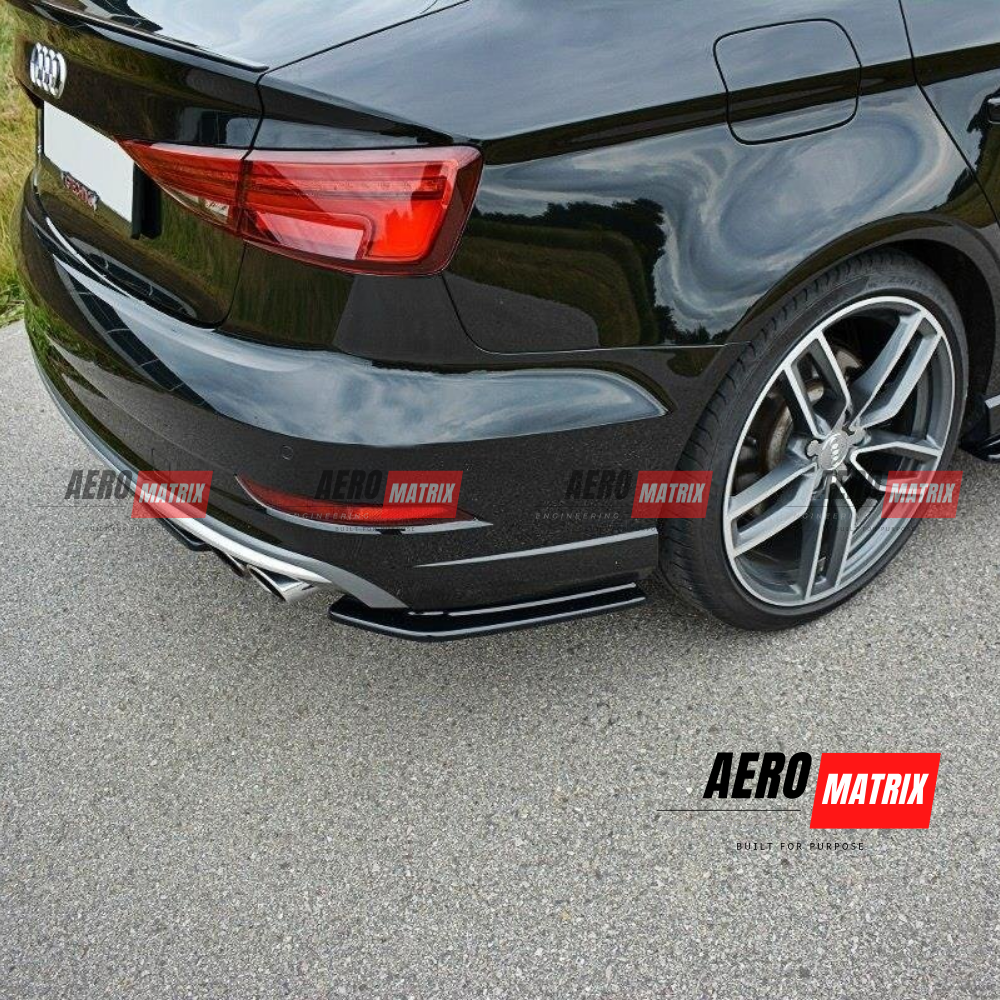 Audi S3 8V 2017–2020 Facelift Sedan Rear Diffuser (Gloss Black)