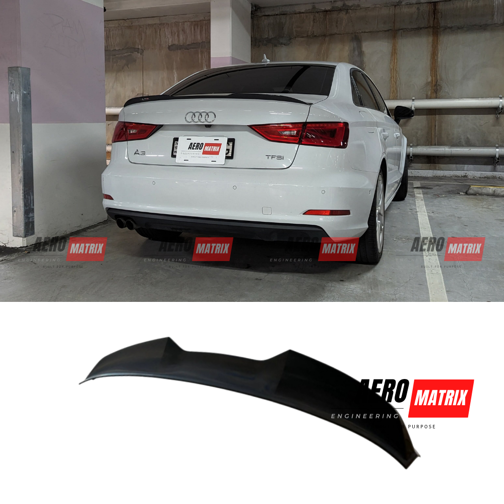Audi A3 S-Line S3 RS3 8V 2013–2020 Sedan Rear Spoiler (Gloss Black)