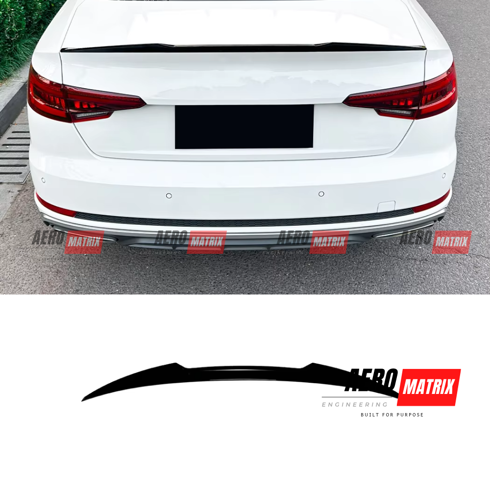 Audi A4 S4 B9.5 S Line 2017–2024 Rear Spoiler (Gloss Black)