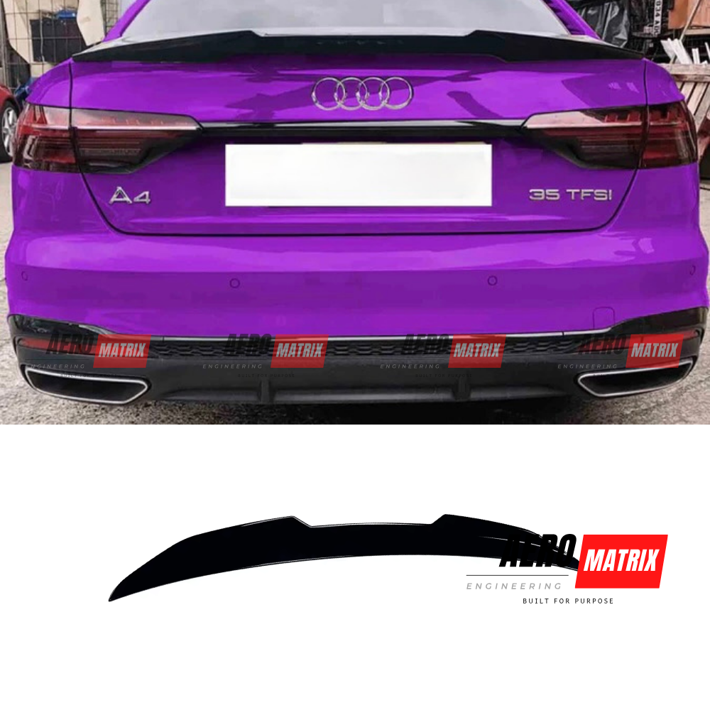 Audi A4 S4 B9.5 S Line 2017–2024 Rear Spoiler (Gloss Black)