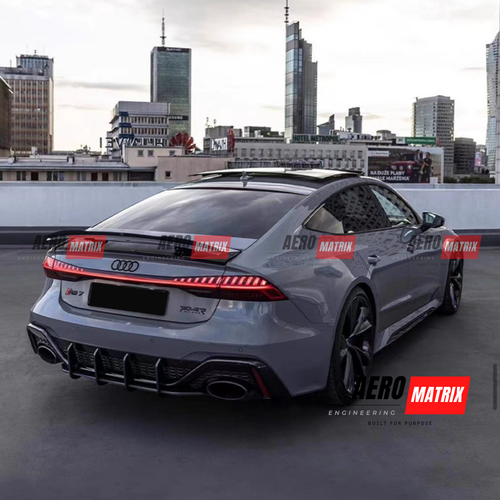 Audi RS7 2020+ Rear Diffuser (Gloss Black)