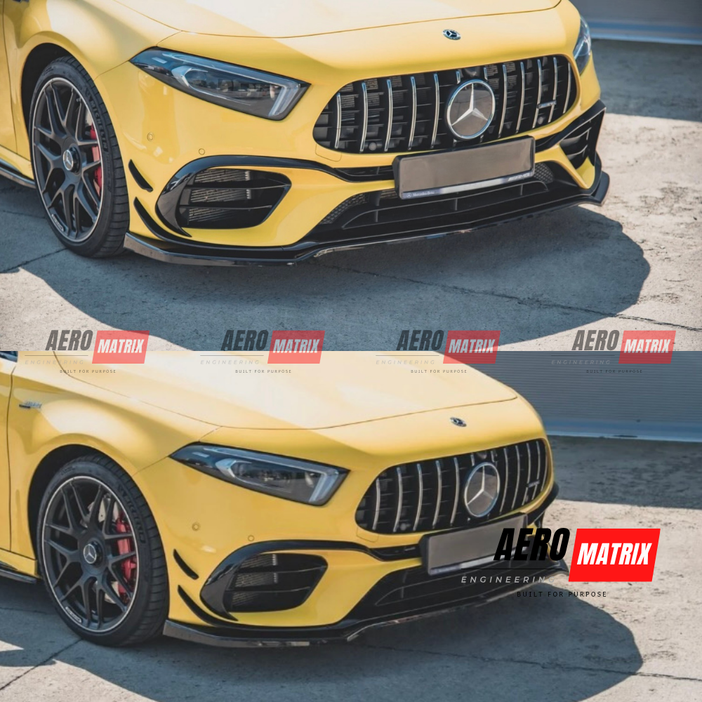 Mercedes-Benz W177 A-Class 2019+ Hatch Front Lip (Gloss Black)
