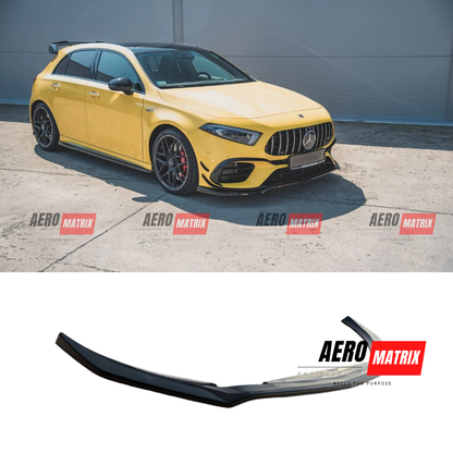 Mercedes-Benz W177 A-Class 2019+ Hatch Front Lip – Gloss Black