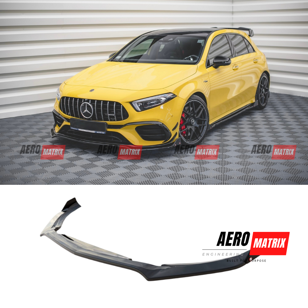 Mercedes-Benz W177 A-Class 2019+ Hatch Front Lip (Gloss Black)
