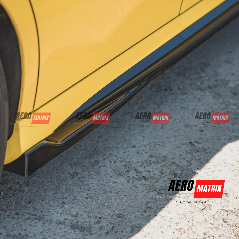 Mercedes-Benz W177 A-Class 2019+ Hatch Side Skirting (Gloss Black)