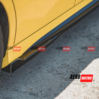 Mercedes-Benz W177 A-Class 2019+ Hatch Side Skirting (Gloss Black)