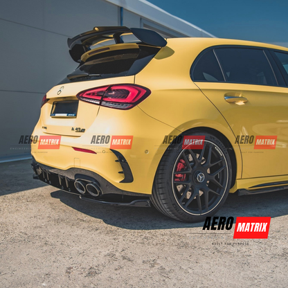 Mercedes-Benz W177 A-Class 2019+ Hatch Rear Splatter (Gloss Black)