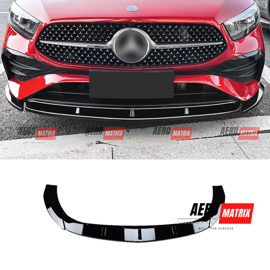 Mercedes A Class W177 2023+ (Facelift) AMG Line Front Lip (Gloss Black)