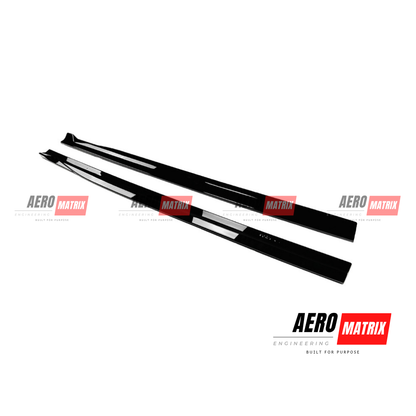 Mercedes A Class V177 Sedan Side Skirting (Gloss Black)