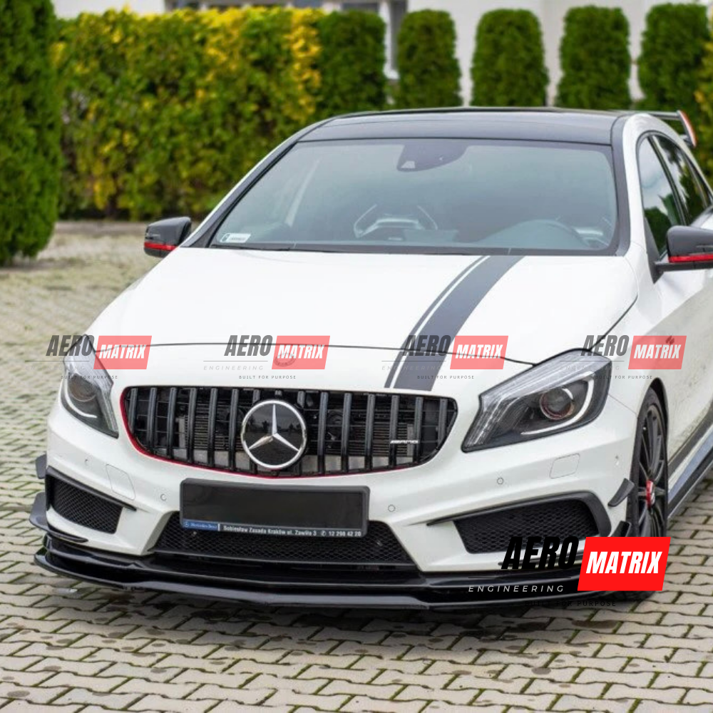 Mercedes-Benz A Class W176 2013–2018 Front Lip (Gloss Black)