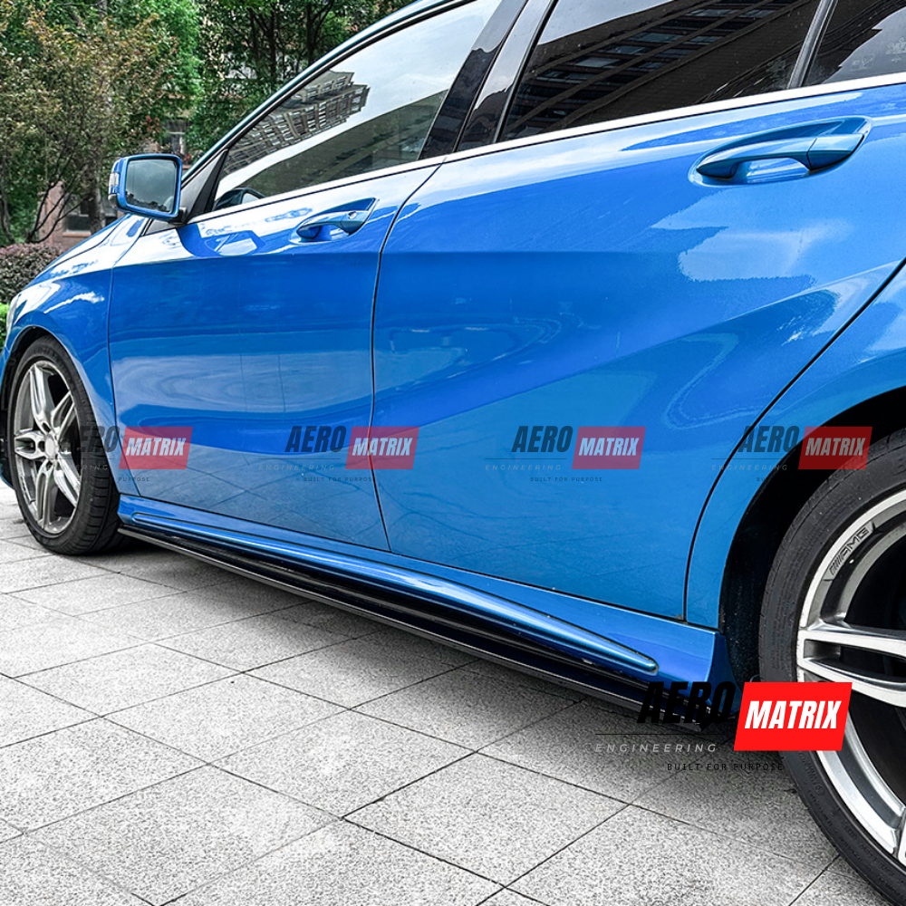 Mercedes-Benz A Class W176 Hatchback 2013–2018 Side Skirting (Gloss Black)