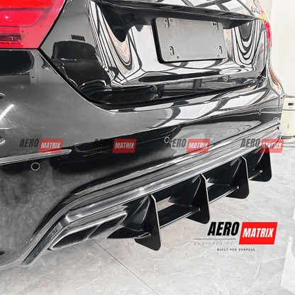 Mercedes-Benz A45 AMG 2013–2018 Rear Diffuser (Gloss Black)