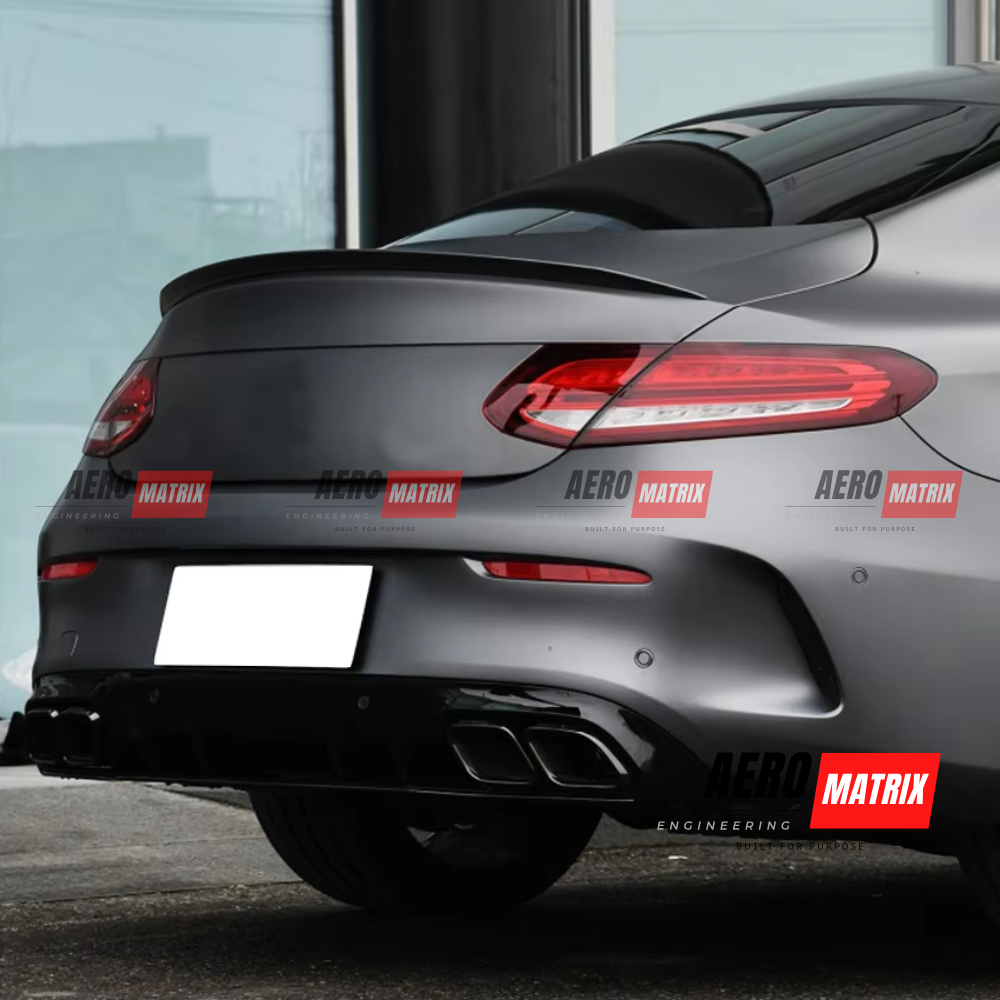 Mercedes-Benz C-Class C205 2015–2021 Rear Spoiler (Gloss Black)