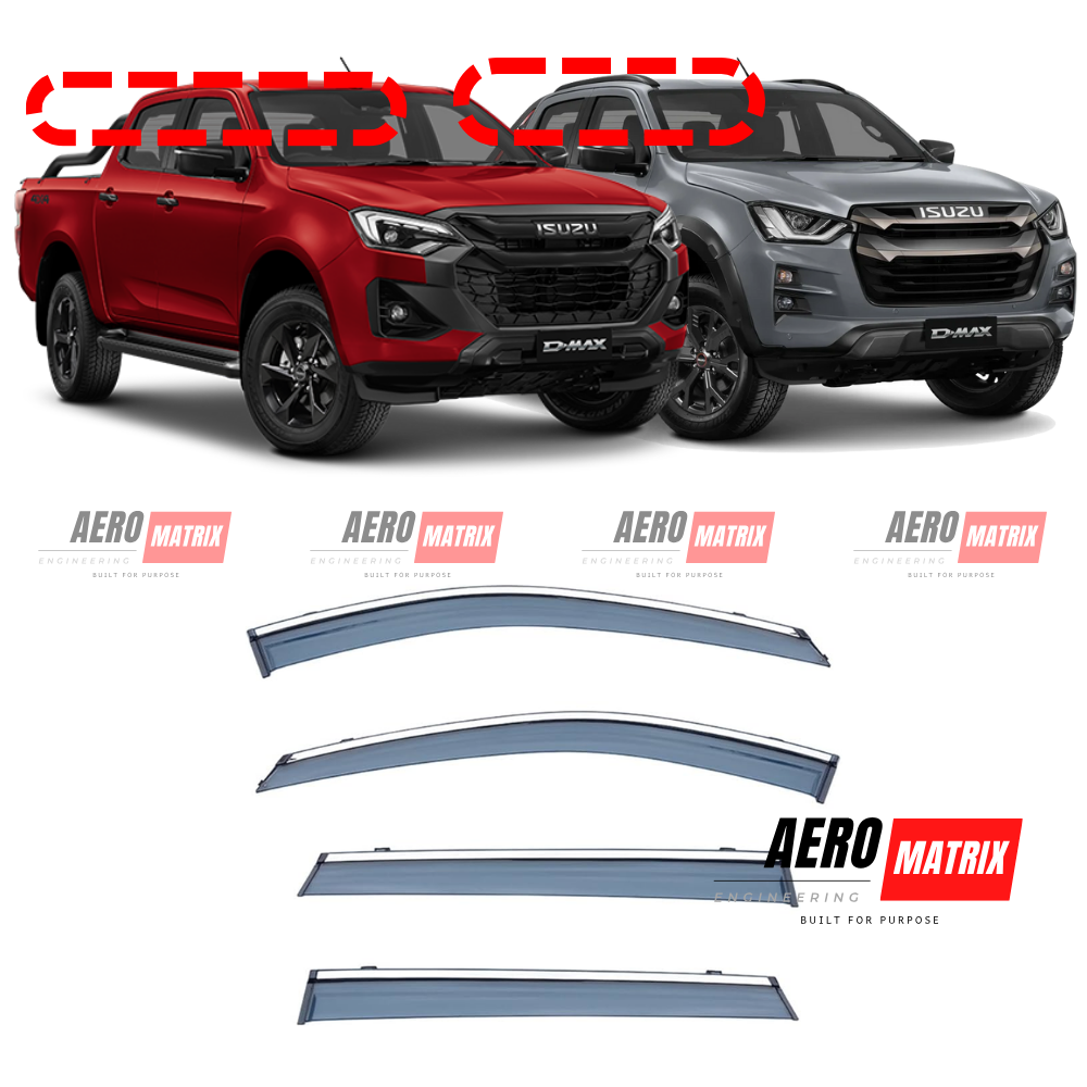 Isuzu D-Max 2021+ Window Visor – Tinted Polycarbonate