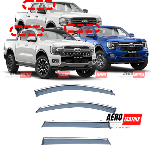 Ford Ranger 2015+ Window Visor – Tinted Polycarbonate