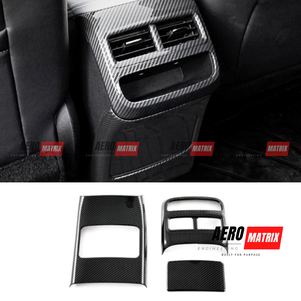 BYD Seal 2022+ - Rear Air Vent Outlet Cover (Carbon Fibre Gloss) Rear Air Vent Outlet Cover – Carbon Fibre Gloss