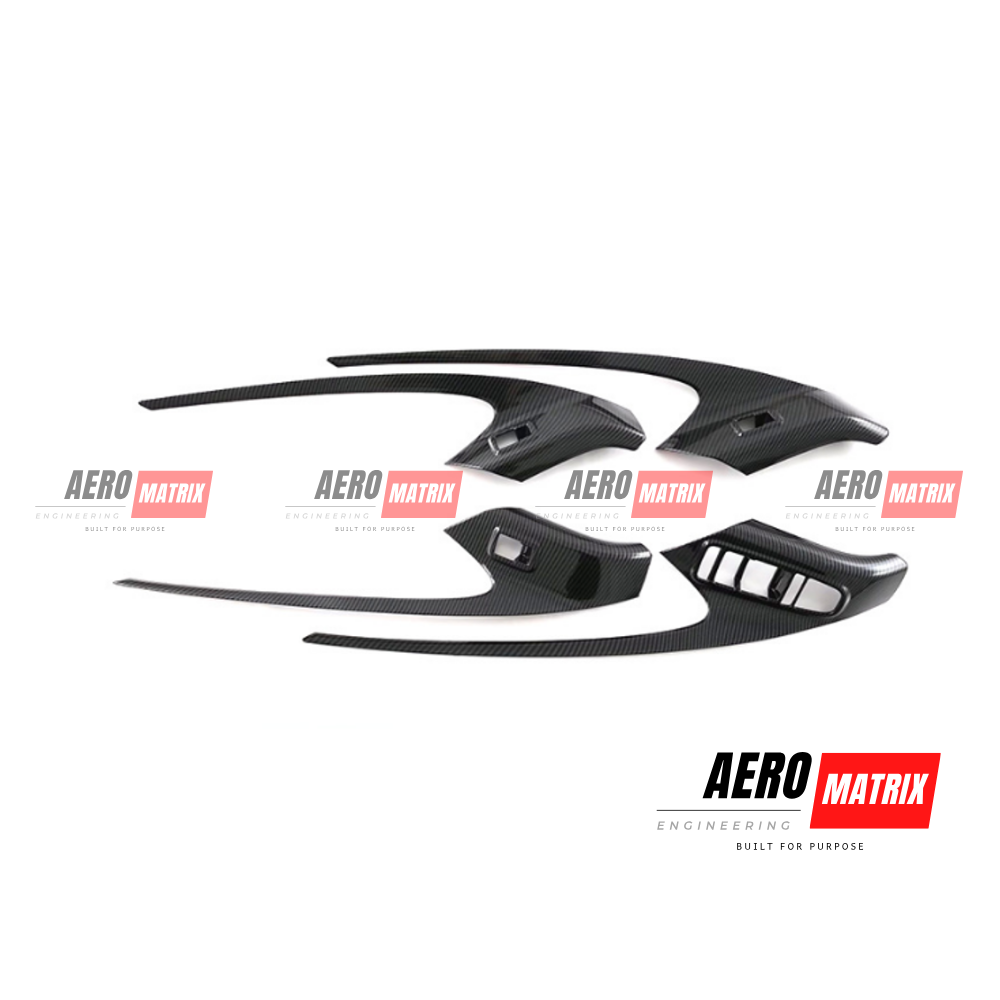 BYD Seal 2022+ - Armrest Window Rises Cover (RHD) (Carbon Fibre Gloss) Armrest Window Rises Cover (RHD) – Carbon Fibre Gloss