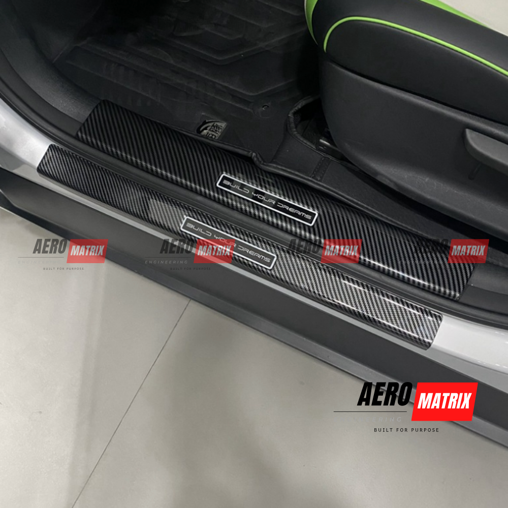 BYD Dolphin 2022+ - Rear Plate and Guard Trim (Carbon Fibre Gloss) Rear Plate and Guard Trim – Carbon Fibre Gloss