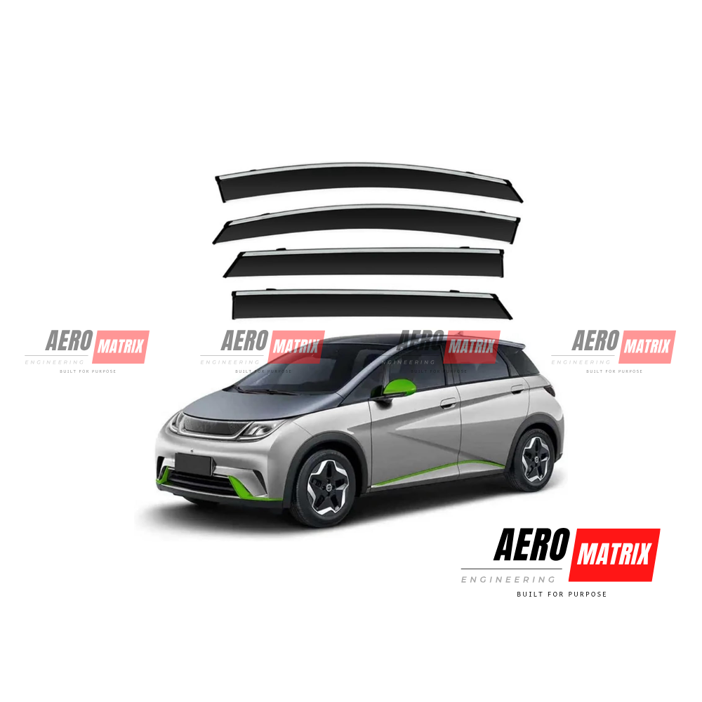 BYD Dolphin 2022+ - Window Visor (Polycarbonate (Smoke Tinted) Window Visor – Polycarbonate (Smoke Tinted)