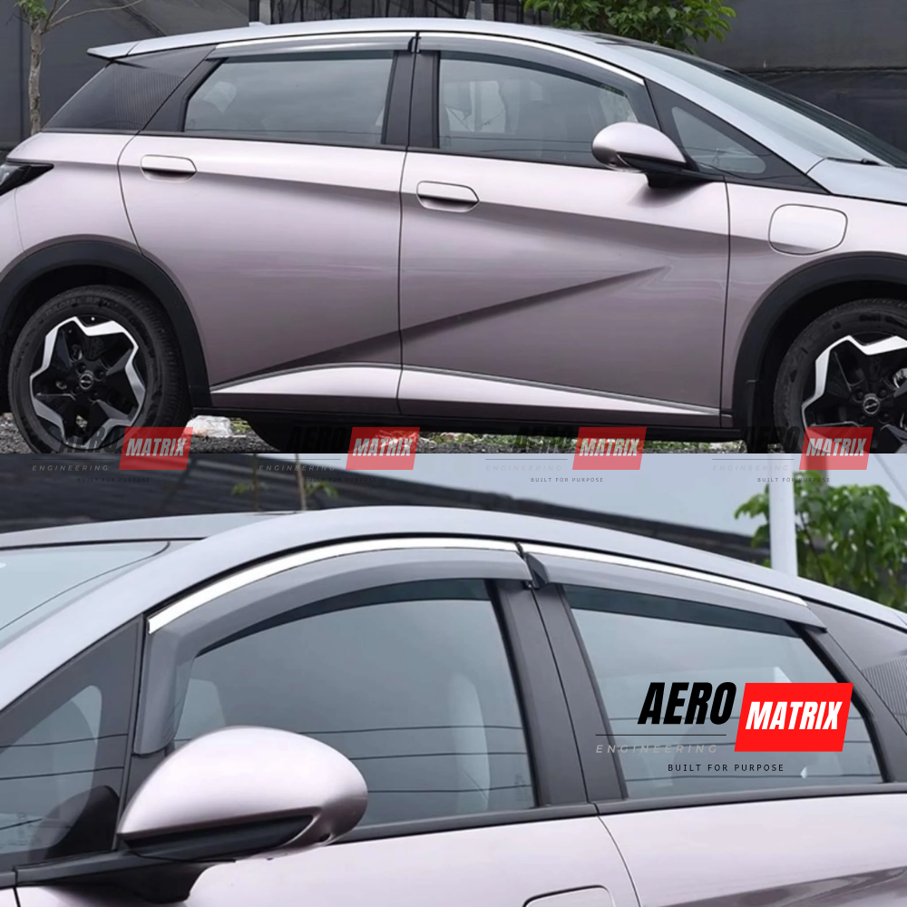 BYD Dolphin 2022+ - Window Visor (Polycarbonate (Smoke Tinted)