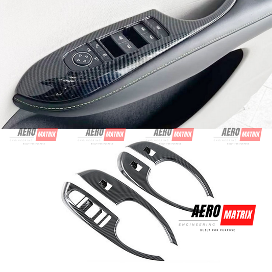 BYD Dolphin 2022+ - Window Switch Panel Trim (Carbon Fibre Gloss) Window Switch Panel Trim – Carbon Fibre Gloss