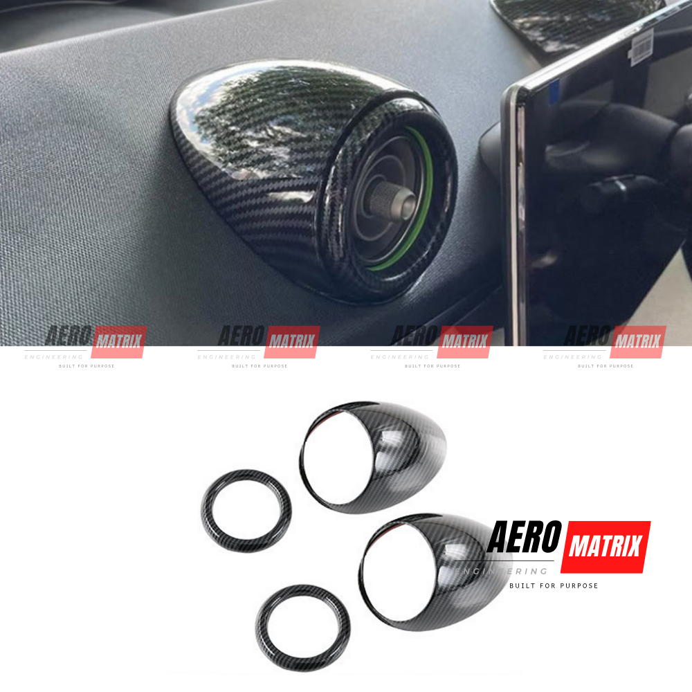 BYD Dolphin 2022+ - Air Vent Surround Trim (Carbon Fibre Gloss) Air Vent Surround Trim – Carbon Fibre Gloss