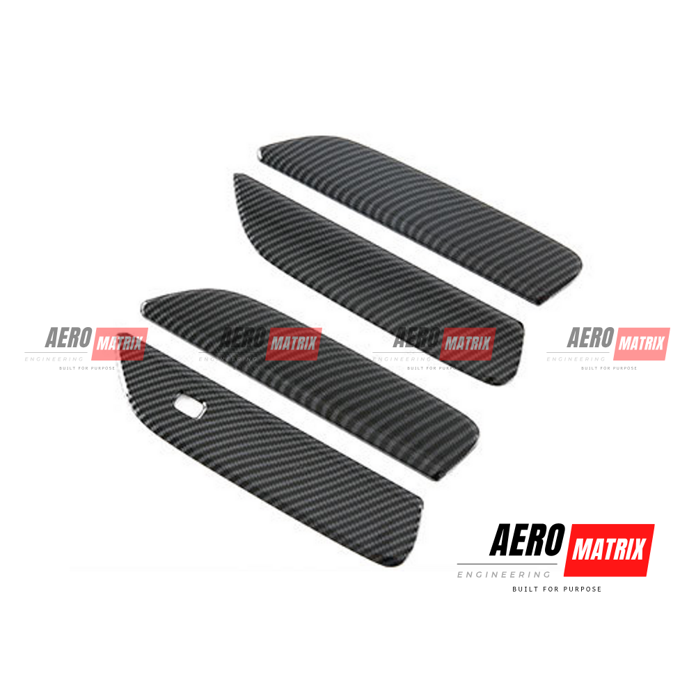 BYD Dolphin 2022+ - Door Handle Trim (Carbon Fibre Gloss) Door Handle Trim – Carbon Fibre Gloss