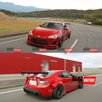 Toyota GT86 & Subaru BRZ 2012–2020 Rocket Bunny V3 Style Wide Body Kit Body Kit (Unpainted Fibre Glass)