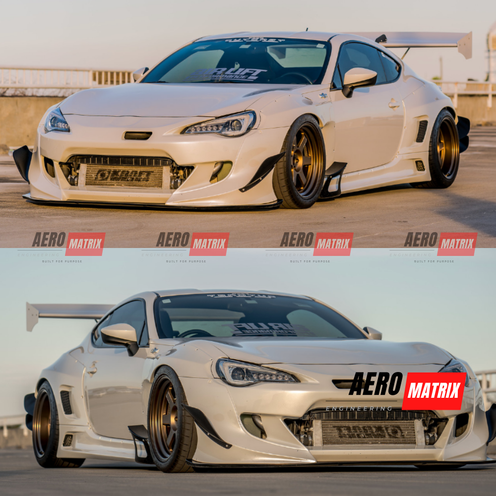 Toyota GT86 & Subaru BRZ 2012–2020 Rocket Bunny V3 Style Wide Body Kit Body Kit (Unpainted Fibre Glass)