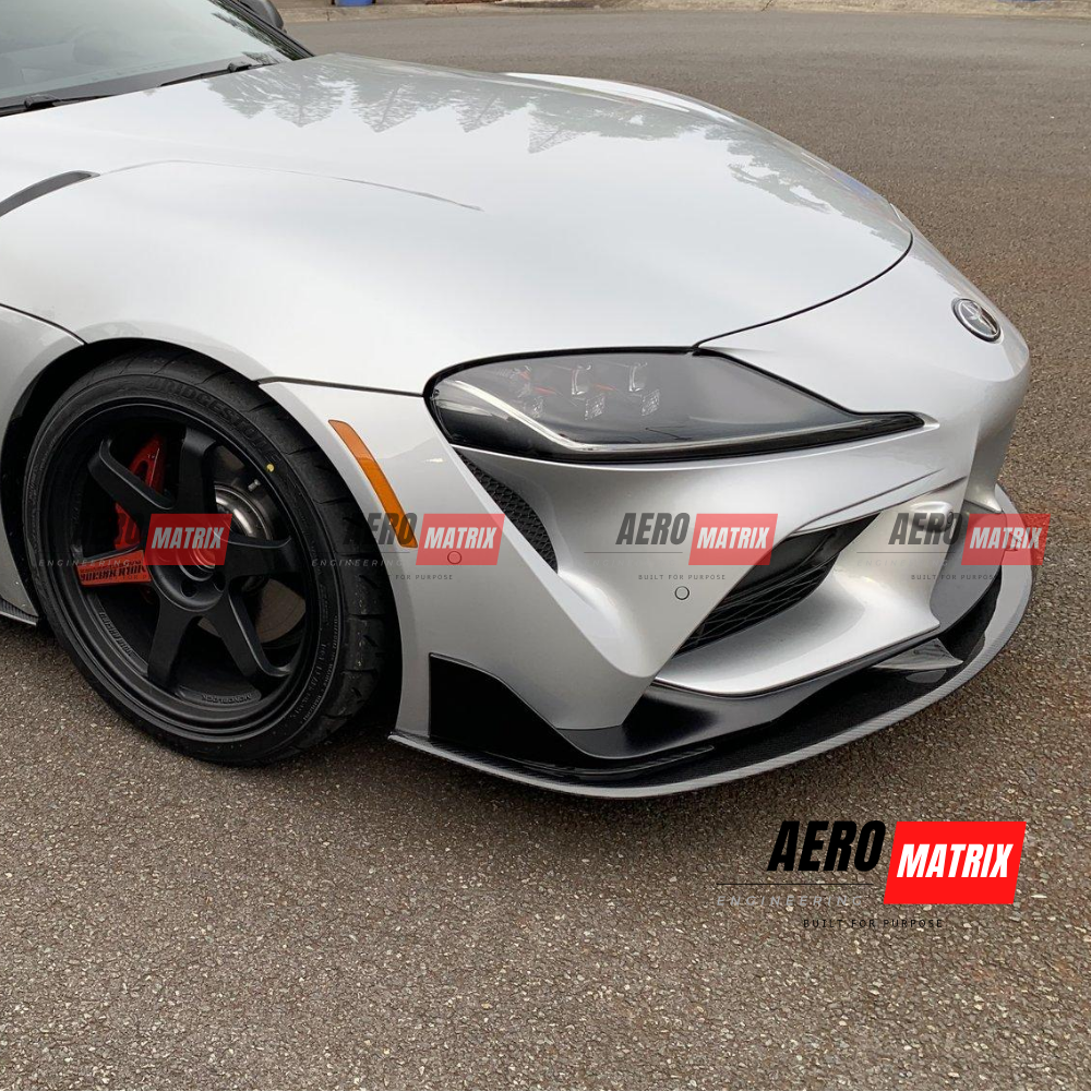 Toyota Supra A90 2019+ Black R-Speed Style Front Lip