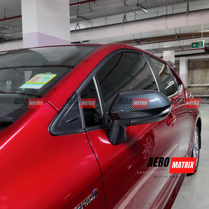 Toyota Corolla 2018+ Side Mirror Covers (Carbon Fibre Gloss)