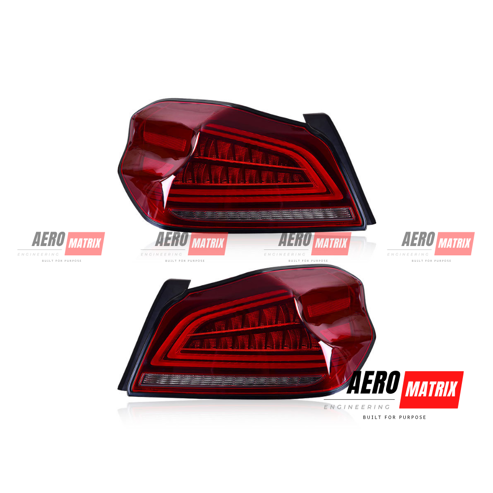 Subaru WRX VA 2014–2021 Red Facing Rear Tail Lights – Red Lens