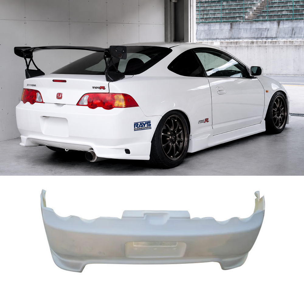 Honda Integra DC5 2002–2006 Ings Style Rear Bumper Rear Bumper (Fibre Glass)