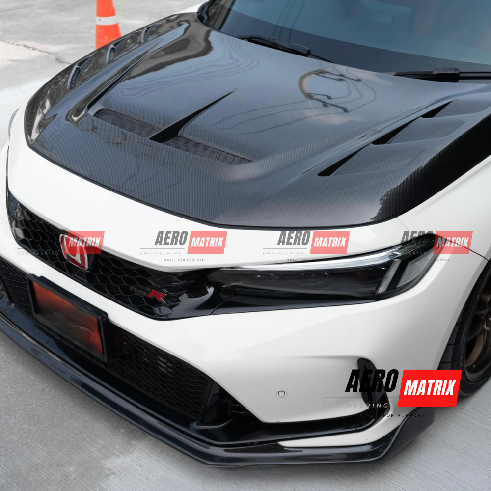 Honda Civic FL5 Type R 2022+ Varis Arising 1 Evo Style Bonnet (Carbon Fibre)