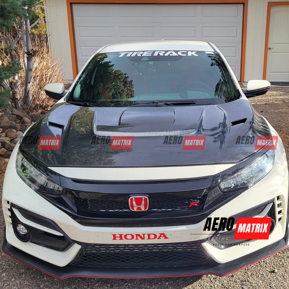 Honda Civic FK8 & FK7 2017–2021 Varis Arising Style Bonnet (Carbon Fibre)