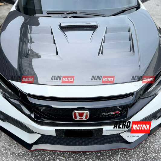 Honda Civic FK8 & FK7 2017–2021 TRD Bonnet (Carbon Fibre)