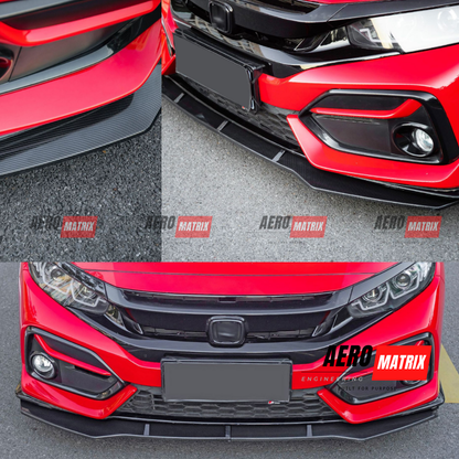Honda Civic FK7 2017–2021 Front Lip (Carbon Fibre Gloss)