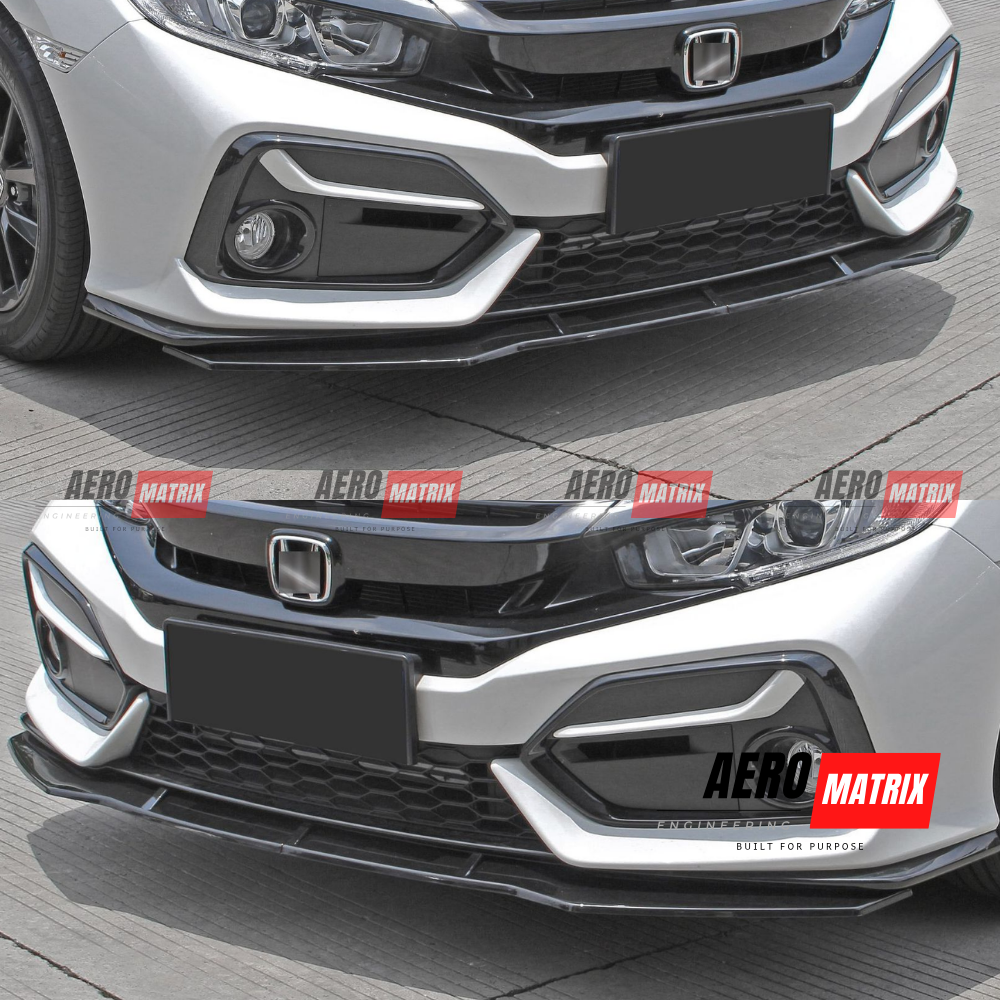 Honda Civic FK7 2017–2021 Front Lip (Gloss Black)