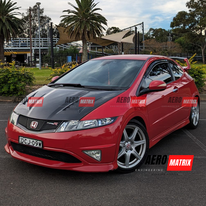 Honda Civic FN2 Type R 2007–2011 J's Racing Style Bonnet (Carbon Fibre)