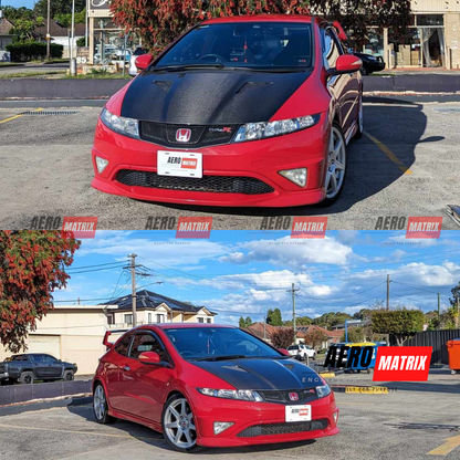 Honda Civic FN2 Type R 2007–2011 Mugen Style Bonnet (Carbon Fibre)