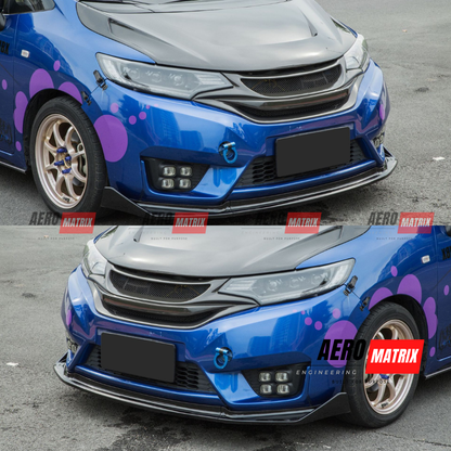 Honda Jazz GK5 2014–2020 AME V1 Front Lip (Carbon Fibre Gloss)